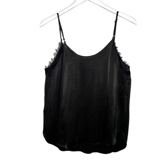 Floreat Loved By Anthropologie Dark Romantic Lace Trim Women’s Silky Cami Sz M - Picture 9 of 11